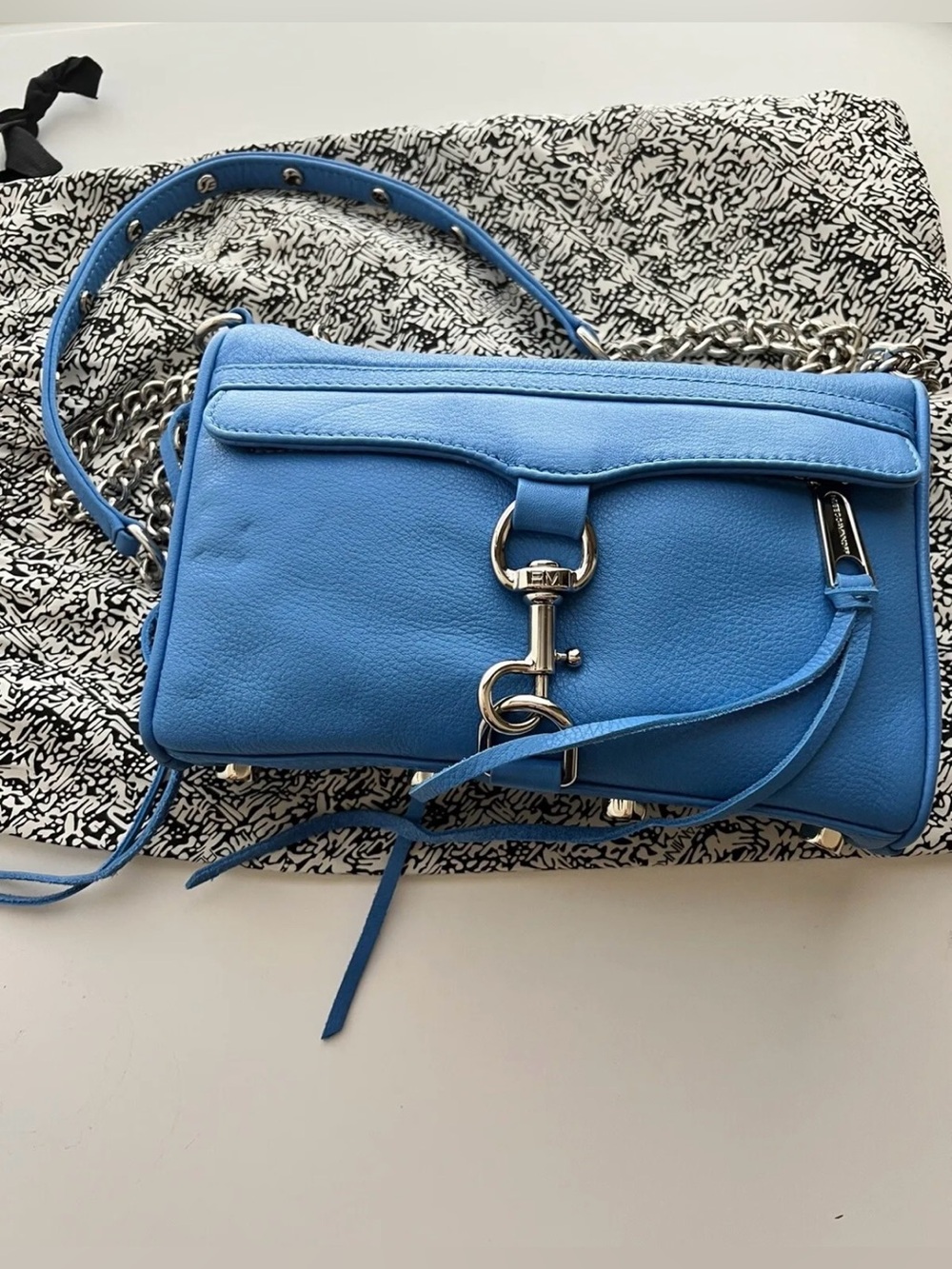 Rebecca Minkoff Blue Leather Mini MAC Crossbody Bag